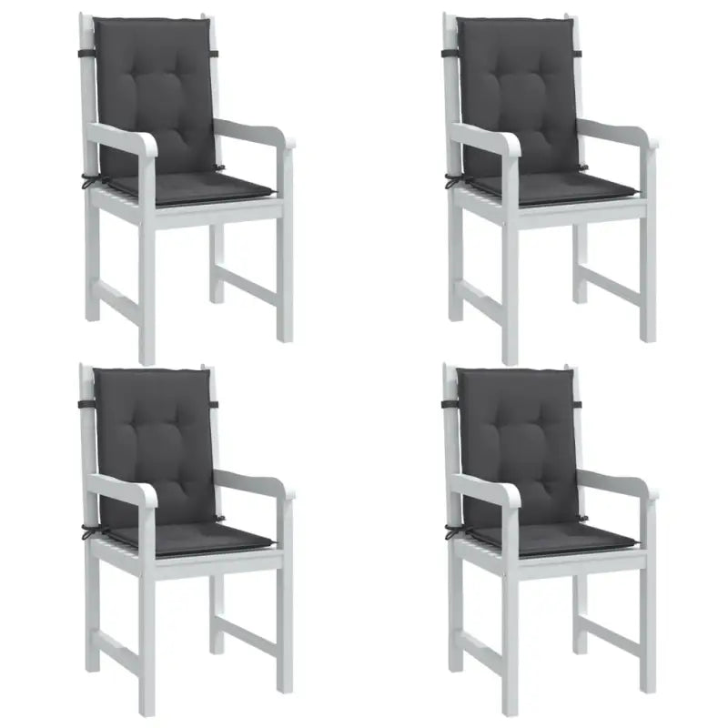 Stoelkussens met lage rug voor een frisse uitstraling en oorspronkelijke vorm - antraciet mix / 100 x 50 x 4 cm / 4