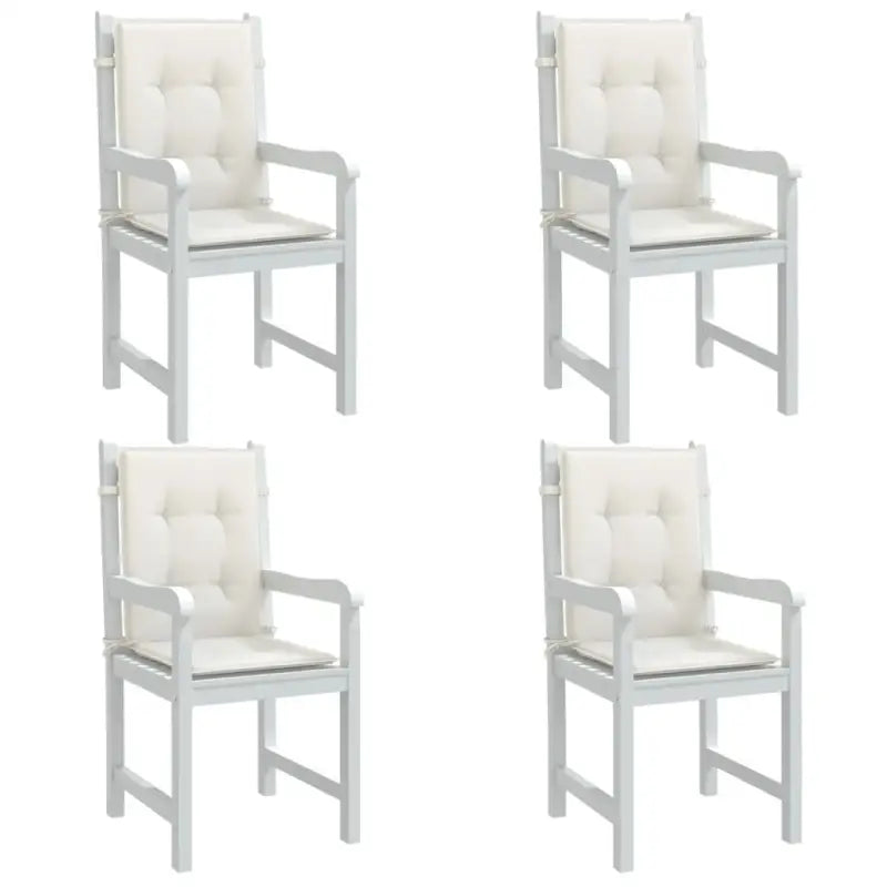 Stoelkussens met lage rug voor een frisse uitstraling en oorspronkelijke vorm - crème mix / 100 x 50 x 4 cm / 4