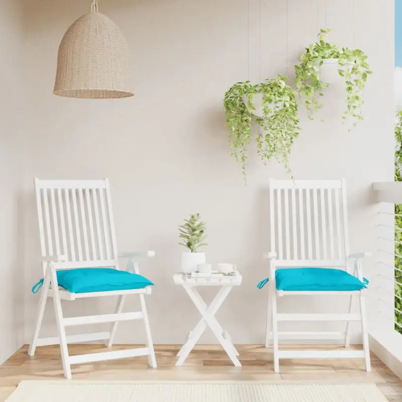 Stoelkussens van Oxford stof voor een frisse uitstraling en behoud van oorspronkelijke vorm - Turquoise / 50 x 50 x 7