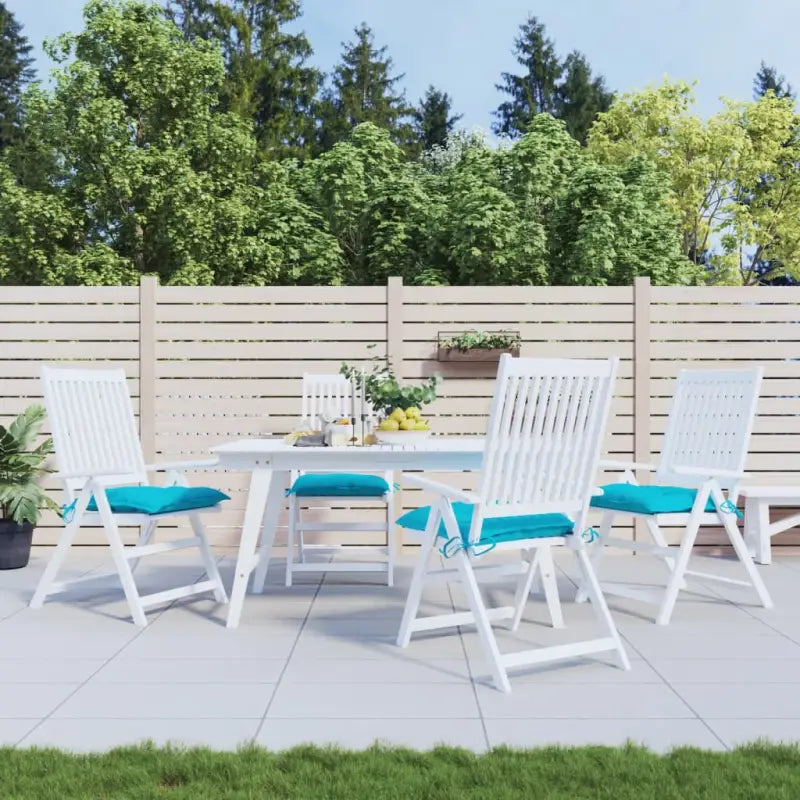 Stoelkussens van Oxford stof voor een frisse uitstraling en behoud van oorspronkelijke vorm - Turquoise / 40 x 40 x 7