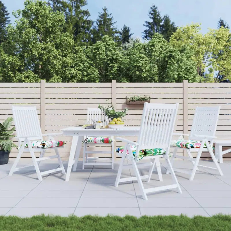 Stoelkussens van Oxford stof voor een frisse uitstraling en behoud van oorspronkelijke vorm - Groen en roze / 40 x 40 x