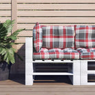 Stoelkussens van oxford stof voor een frisse uitstraling met holle vezel - Rood ruitpatroon / 3 - Stoelkussens