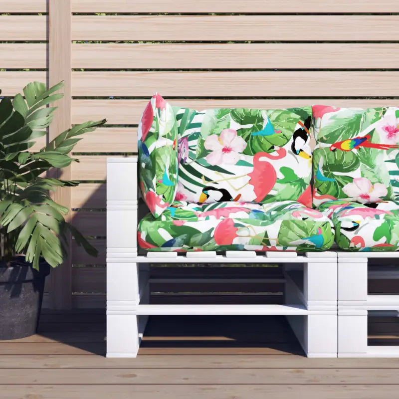 Stoelkussens van oxford stof voor een frisse uitstraling met holle vezel - Groen en roze / 3 - Stoelkussens