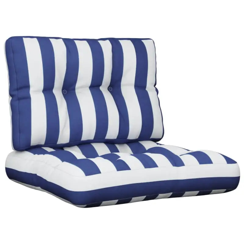 Stoelkussens voor een frisse uitstraling en behouden oorspronkelijke vorm - Blauw en wit / 60 x 60 x 12 cm / 1