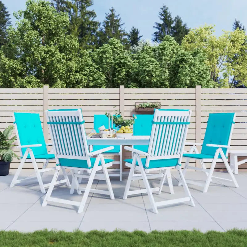 Stoelkussens voor een frisse uitstraling en behouden oorspronkelijke vorm - Turquoise / 120 x 50 x 3 cm / 6