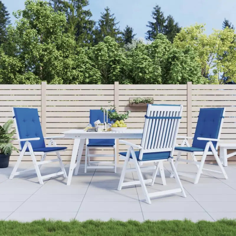 Stoelkussens voor een frisse uitstraling en behouden oorspronkelijke vorm - koningsblauw / 120 x 50 x 3 cm / 4