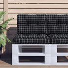 Stoelkussens voor een frisse uitstraling en behouden oorspronkelijke vorm - Zwart ruitpatroon / 60 x 60 x 12 cm / 1