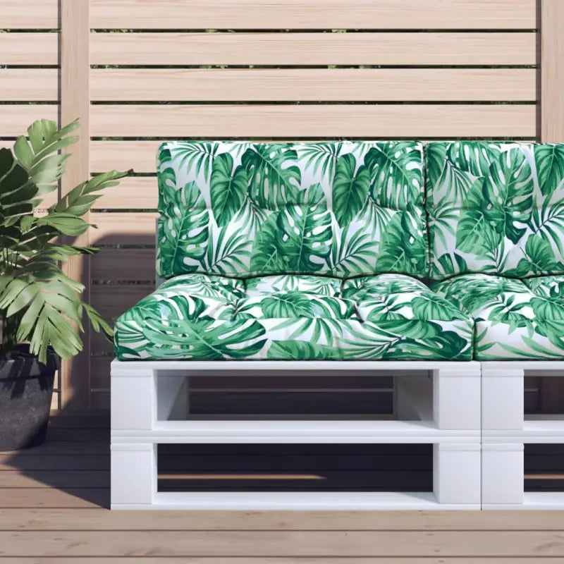 Stoelkussens voor een frisse uitstraling en behouden oorspronkelijke vorm - Bladpatroon / 80 x 80 x 12 cm / 1