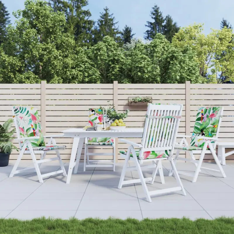 Stoelkussens voor een frisse uitstraling en behouden oorspronkelijke vorm - Groen en roze / 120 x 50 x 3 cm / 4
