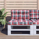 Stoelkussens voor een frisse uitstraling en behouden oorspronkelijke vorm - Rood ruitpatroon / 80 x 80 x 12 cm / 1