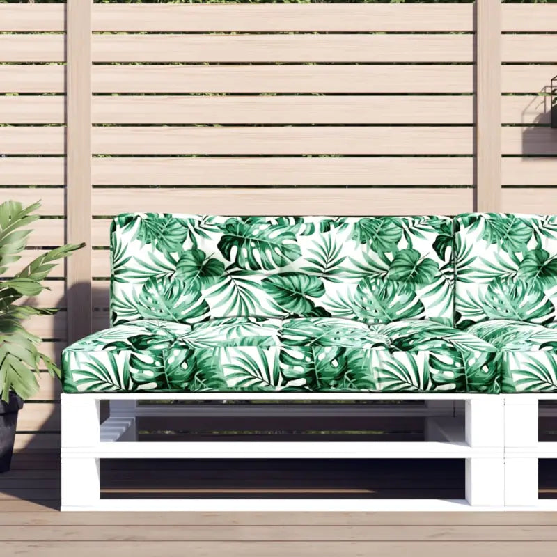Stoelkussens voor een frisse uitstraling en behouden oorspronkelijke vorm - Bladpatroon / 120 x 80 x 12 cm / 1