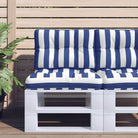 Stoelkussens voor een frisse uitstraling en behouden oorspronkelijke vorm - Blauw en wit / 50 x 50 x 12 cm / 1