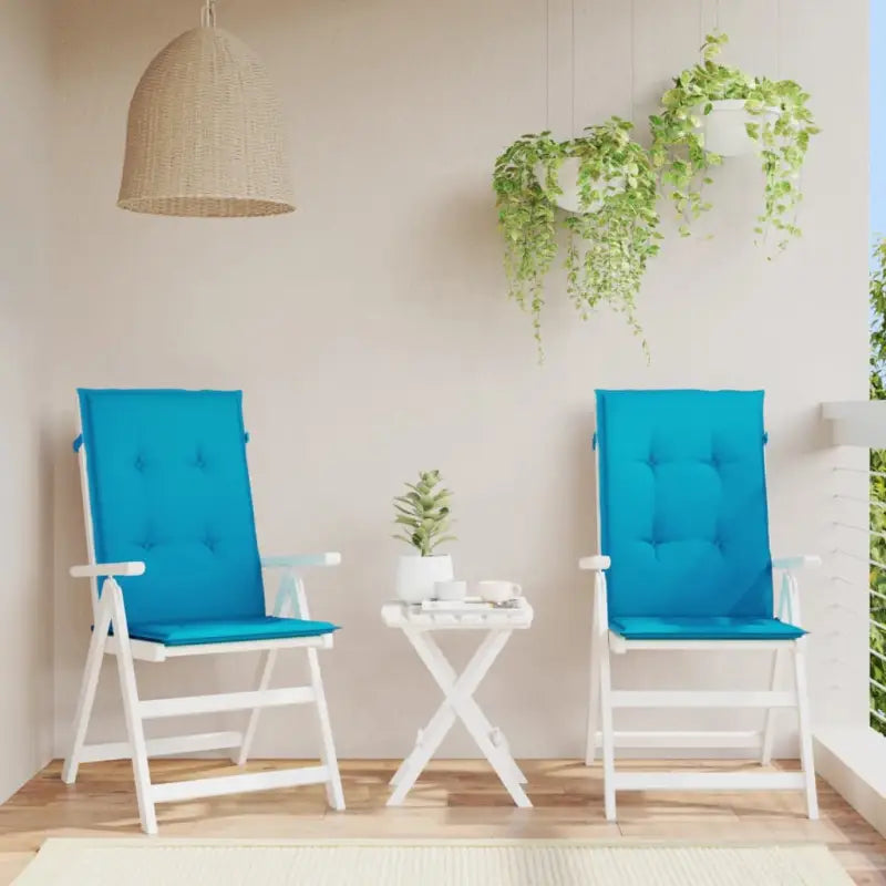 Stoelkussens voor een frisse uitstraling en behouden oorspronkelijke vorm - Blauw / 120 x 50 x 3 cm / 2 - Stoelkussens
