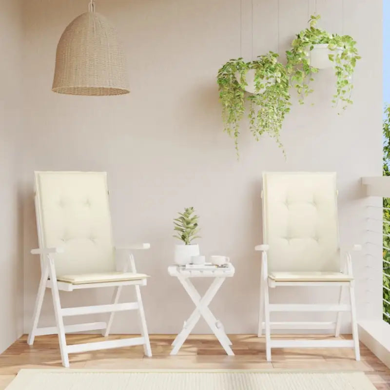 Stoelkussens voor een frisse uitstraling en behouden oorspronkelijke vorm - Crème / 120 x 50 x 3 cm / 2 - Stoelkussens