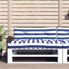 Stoelkussens voor een frisse uitstraling en behouden oorspronkelijke vorm - Blauw en wit / 120 x 80 x 12 cm / 1