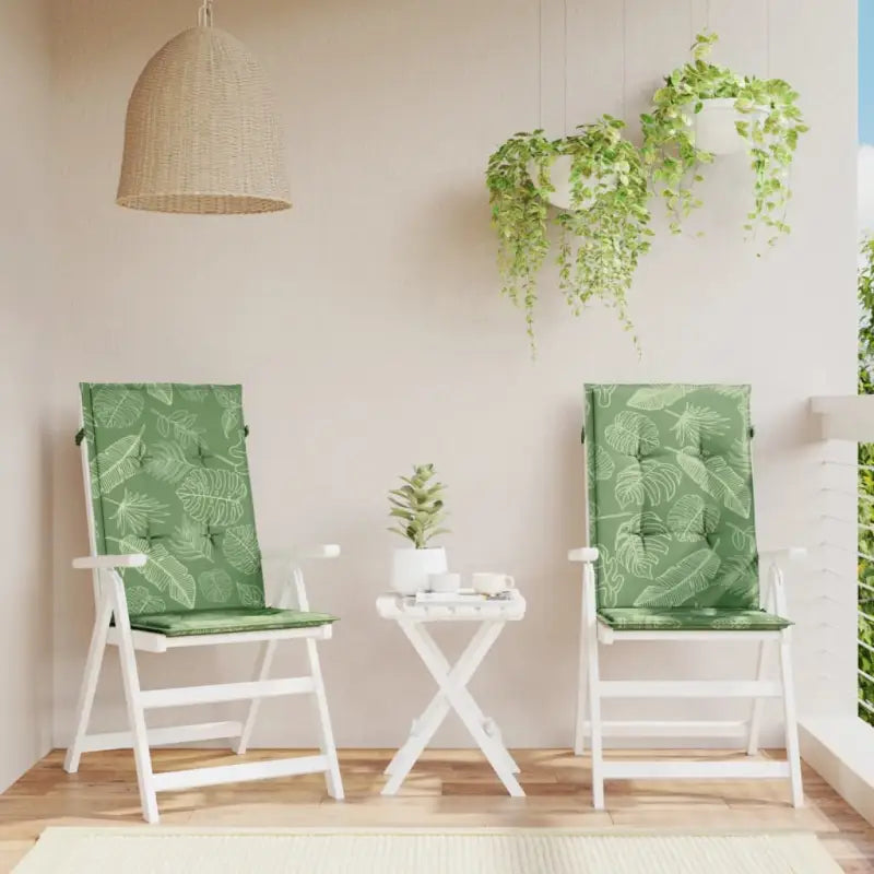 Stoelkussens voor een frisse uitstraling en behouden oorspronkelijke vorm - Bladontwerp / 120 x 50 x 3 cm / 2