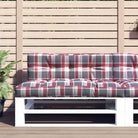 Stoelkussens voor een frisse uitstraling en behouden oorspronkelijke vorm - Rood ruitpatroon / 120 x 80 x 12 cm / 1