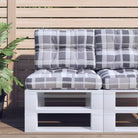 Stoelkussens voor een frisse uitstraling en behouden oorspronkelijke vorm - Grijs ruitpatroon / 60 x 60 x 12 cm / 1