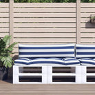 Stoelkussens voor een frisse uitstraling en oorspronkelijke vorm - Blauw en wit / 2 - Stoelkussens