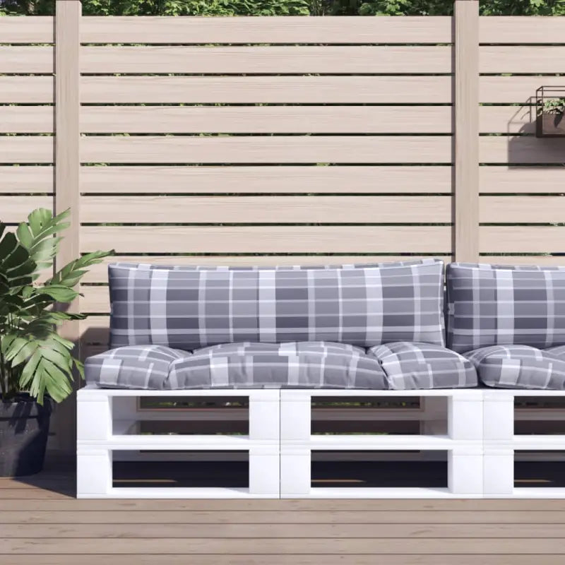Stoelkussens voor een frisse uitstraling en oorspronkelijke vorm - grey check / 2 - Stoelkussens