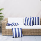 Stoelkussens voor frisse uitstraling en behoud van oorspronkelijke vorm - Blauw en wit / 50 x 50 cm / 4 - Stoelkussens