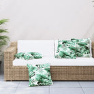 Stoelkussens voor frisse uitstraling en behoud van oorspronkelijke vorm - Bladpatroon / 60 x 60 cm / 4 - Stoelkussens