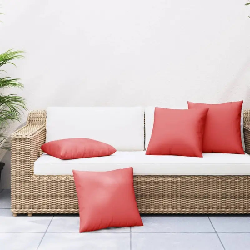 Stoelkussens voor frisse uitstraling en behoud van oorspronkelijke vorm - Rood / 60 x 60 cm / 4 - Stoelkussens