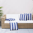Stoelkussens voor frisse uitstraling en behoud van oorspronkelijke vorm - Blauw en wit / 60 x 60 cm / 4 - Stoelkussens