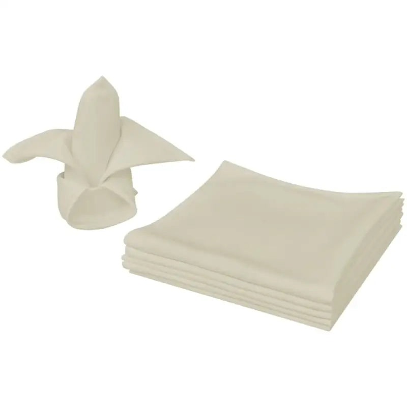 Stoffen servetten levering bevat voor mooie tafeldecoraties - Crème / 50 x 50 cm / 100 - Stoffen servetten
