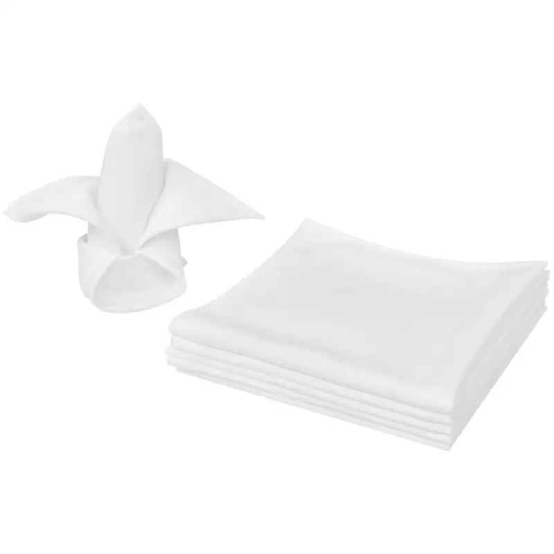 Stoffen servetten levering bevat voor mooie tafeldecoraties - Wit / 50 x 50 cm / 25 - Stoffen servetten