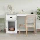 Strak bureau van bewerkt hout met moderne en elegante uitstraling - Bureaus