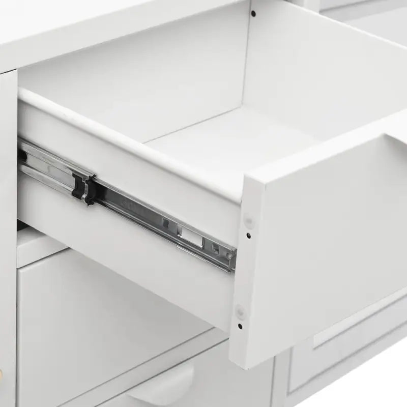 Strak dressoir met gehard glas en verstelbare schappen - Dressoirs & buffetkasten