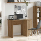 Strak en modern bureau met schappen van bewerkt hout - artisanaal eikenkleurig - Bureaus