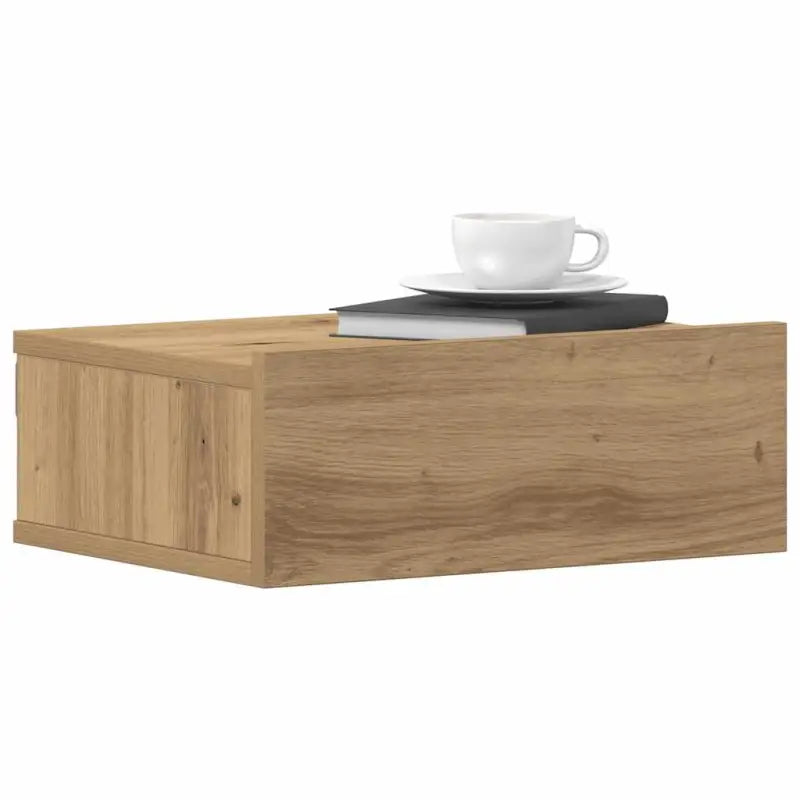 Strak nachtkastje van bewerkt hout met levering bevat - artisanaal eikenkleurig / 1 - Nachtkastjes
