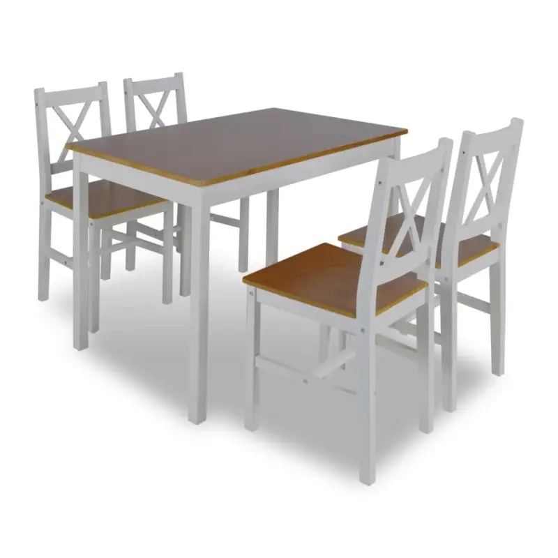 Strakke 5-delige Eetkamerset voor een elegante eetkamer - Eetkamersets