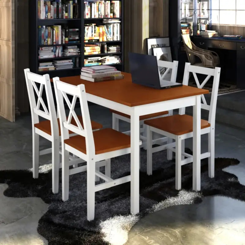 Strakke 5-delige Eetkamerset voor een elegante eetkamer - Eetkamersets