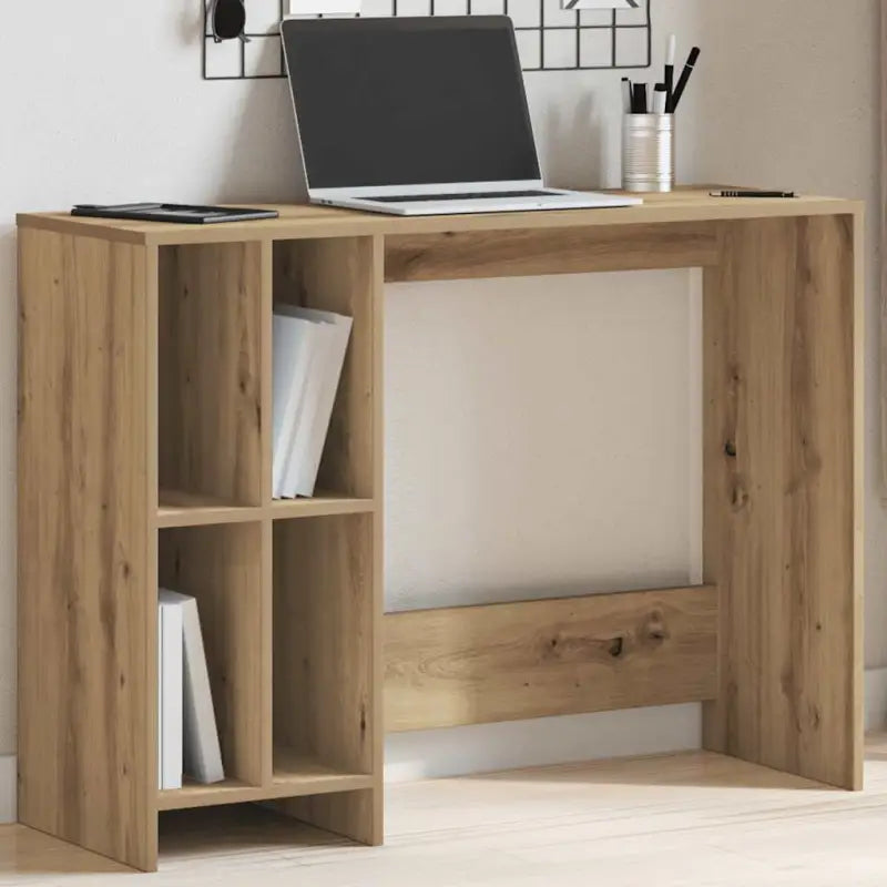 Strakke bewerkt hout bureaus voor een moderne werkruimte - artisanaal eikenkleurig - Bureaus