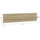 Strakke wandplanken van bewerkt hout voor moderne woonkamers - Sonoma eiken / 2 / 1 - Wandplanken