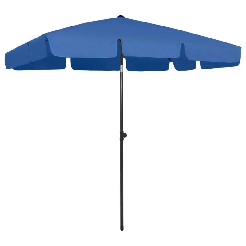 Strandparasol met UV-bescherming en stevig supportdoek - azuurblauw / 200 x 125 cm / 1 - Parasols en zonneschermen