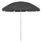 Strandparasol met UV-bescherming en stevige baleinen - Antraciet / 240 cm / 1 - Parasols en zonneschermen