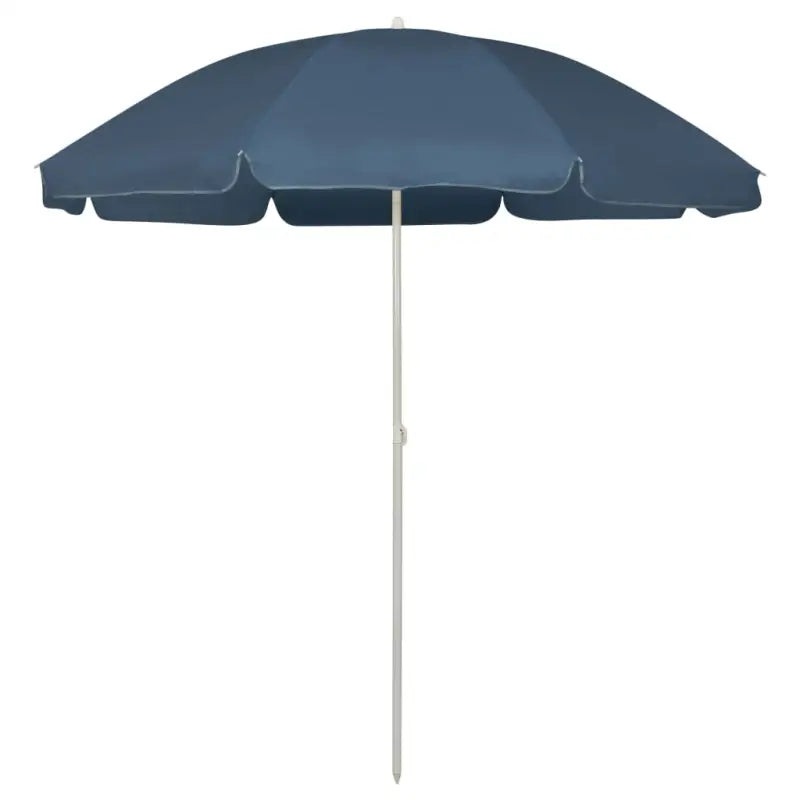 Strandparasol met UV-bescherming en stevige baleinen - Blauw / 240 cm / 1 - Parasols en zonneschermen