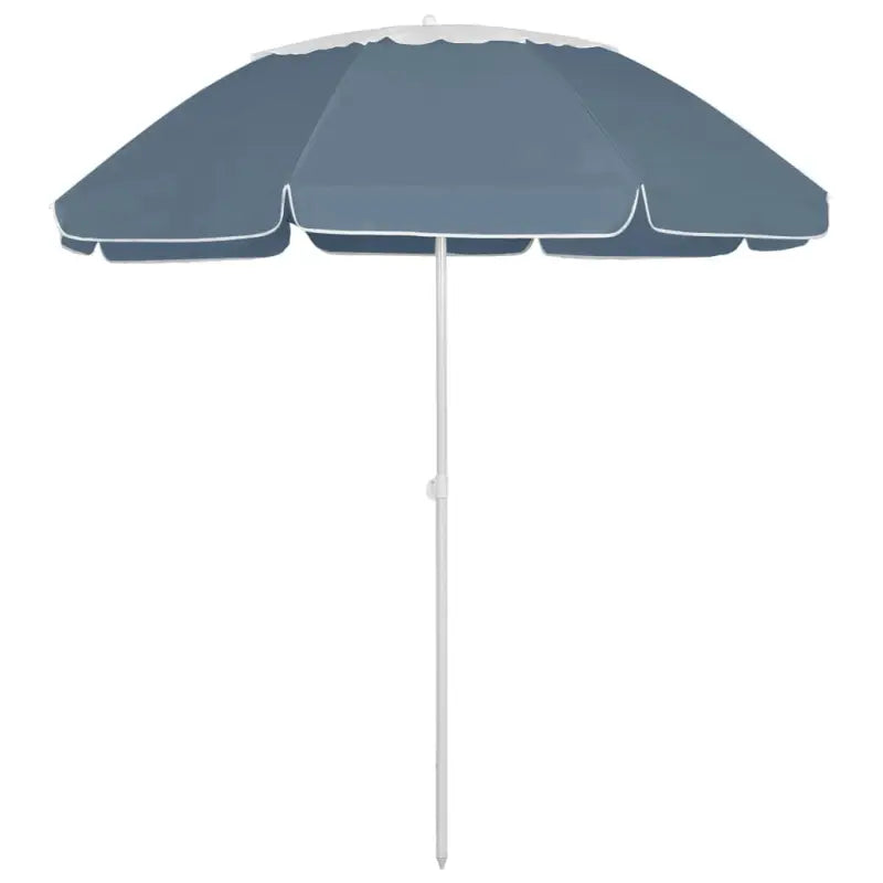 Strandparasol met UV-bescherming en stevige baleinen - Blauw en wit / 300 cm / 1 - Parasols en zonneschermen
