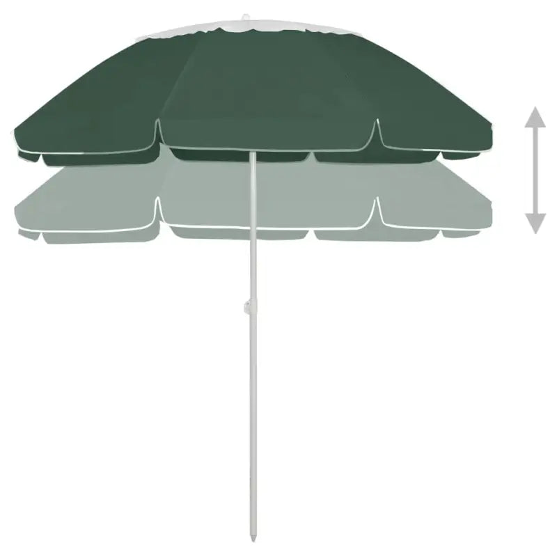 Strandparasol met UV-bescherming en stevige baleinen - Parasols en zonneschermen