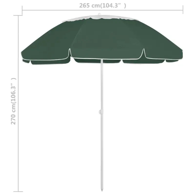 Strandparasol met UV-bescherming en stevige baleinen - Parasols en zonneschermen