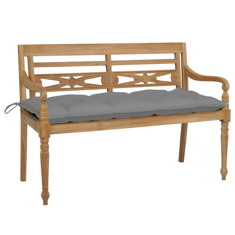 Teakhouten Tuinbank met fijn geschuurd oppervlak voor rustieke charme - Grijs / 120 cm / 1 - Tuinbanken
