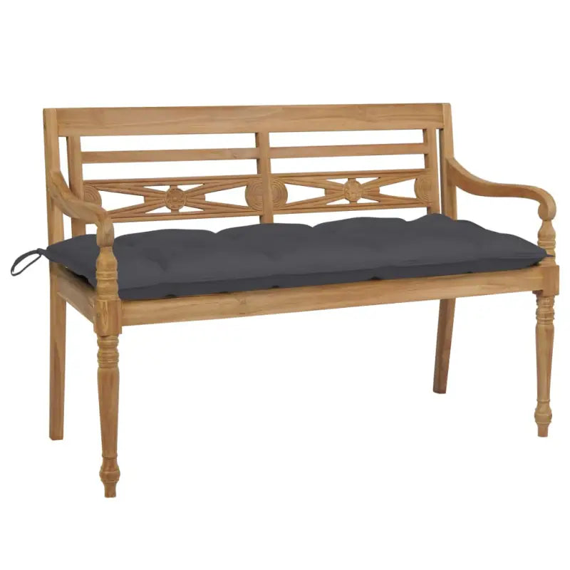 Teakhouten Tuinbank met fijn geschuurd oppervlak voor rustieke charme - Antraciet / 120 cm / 1 - Tuinbanken