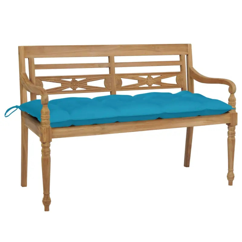 Teakhouten Tuinbank met fijn geschuurd oppervlak voor rustieke charme - lichtblauw / 120 cm / 1 - Tuinbanken
