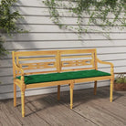 Teakhouten Tuinbank met fijn geschuurd oppervlak voor rustieke charme - Groen / 150 cm / 1 - Tuinbanken