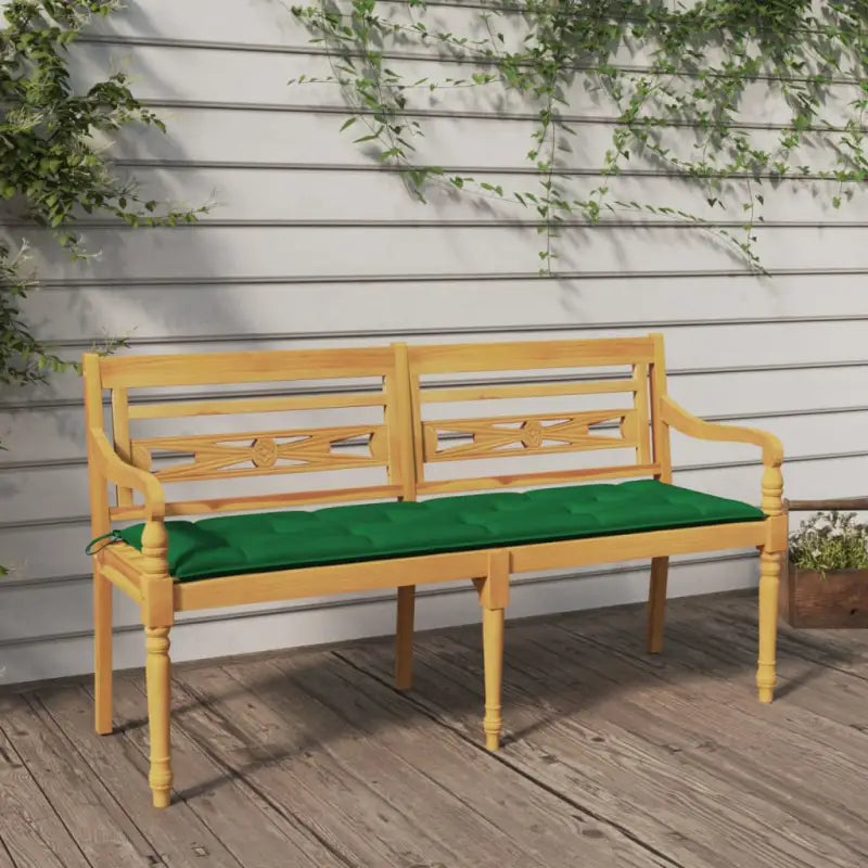 Teakhouten Tuinbank met fijn geschuurd oppervlak voor rustieke charme - Groen / 150 cm / 1 - Tuinbanken
