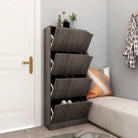 Tijdloze schoenenrek van bewerkt hout voor een georganiseerd interieur - grijs sonoma eikenkleurig / 1 / 136 cm